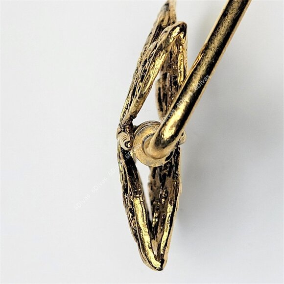 Antique Gold Plated Butterfly Handbag Holder or Handbag Table Hook - Picture 7 of 16